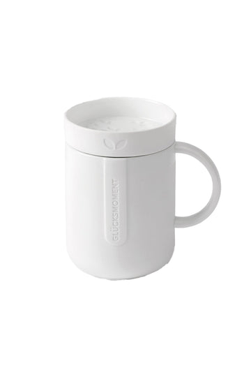 Tasse mit Deckel Glücksmoment Porzellan Räder Design