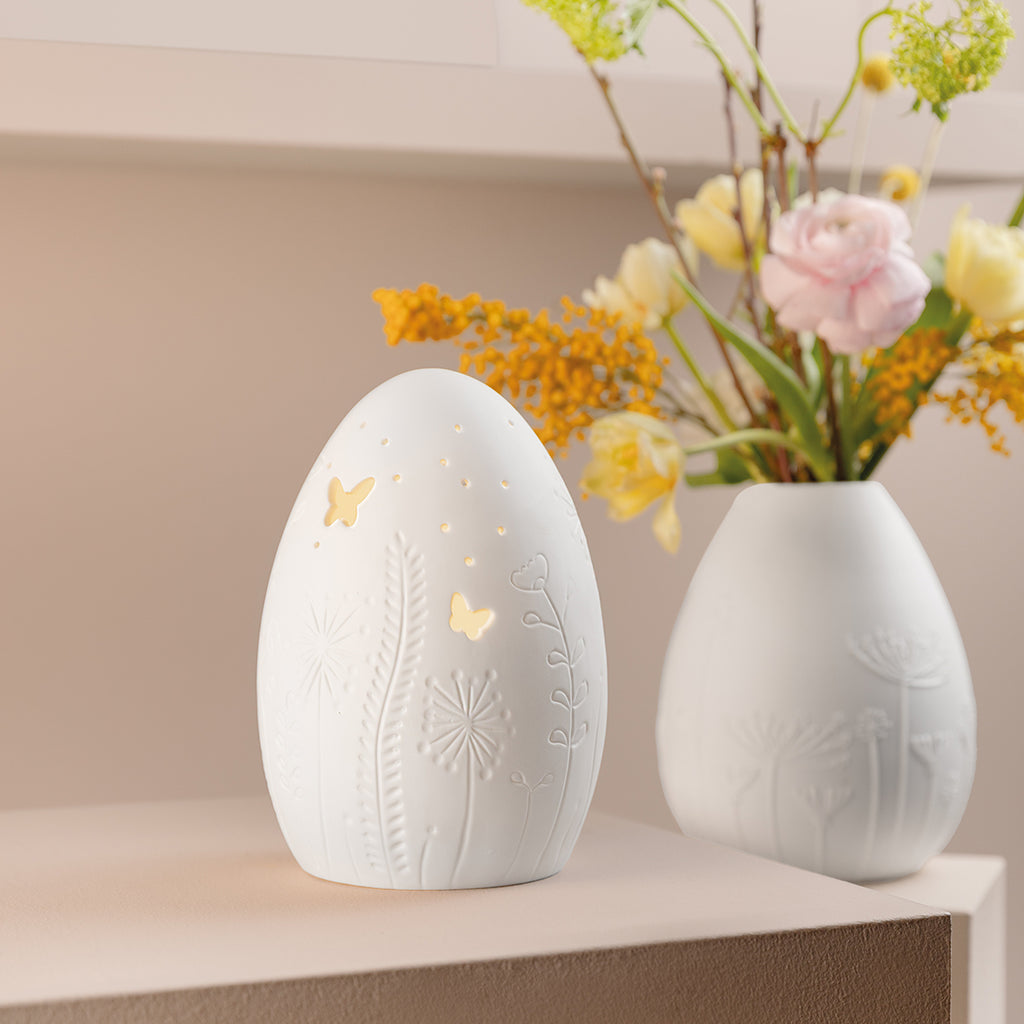 LED Lampe Ei Porzellan Räder Design Ostern