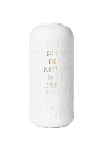 Porzellanvase vase die liebe blüht zu jeder zeit räder design